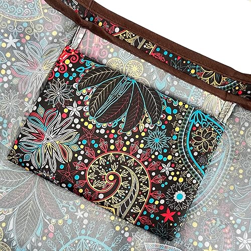 Miniatura 4 de allydrew P73983 - Bolsas de comestibles reutilizables de nailon plegables grandes y pequeñas, juego de 2