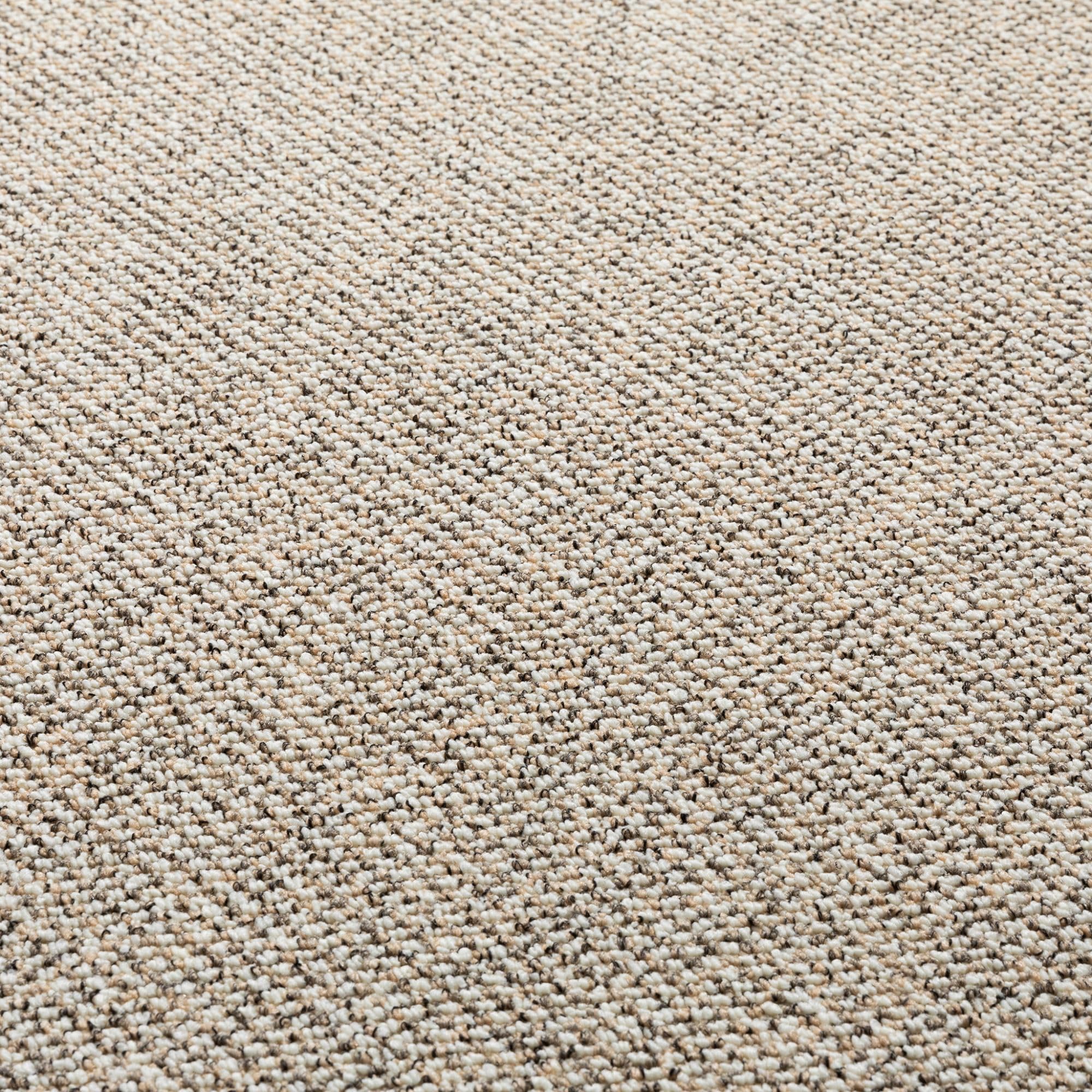 Steffensmeier Teppichboden Rhodos Meterware | Auslegware für Kinderzimmer Wohnzimmer Schlafzimmer | Creme Beige, Größe: 200x100 cm