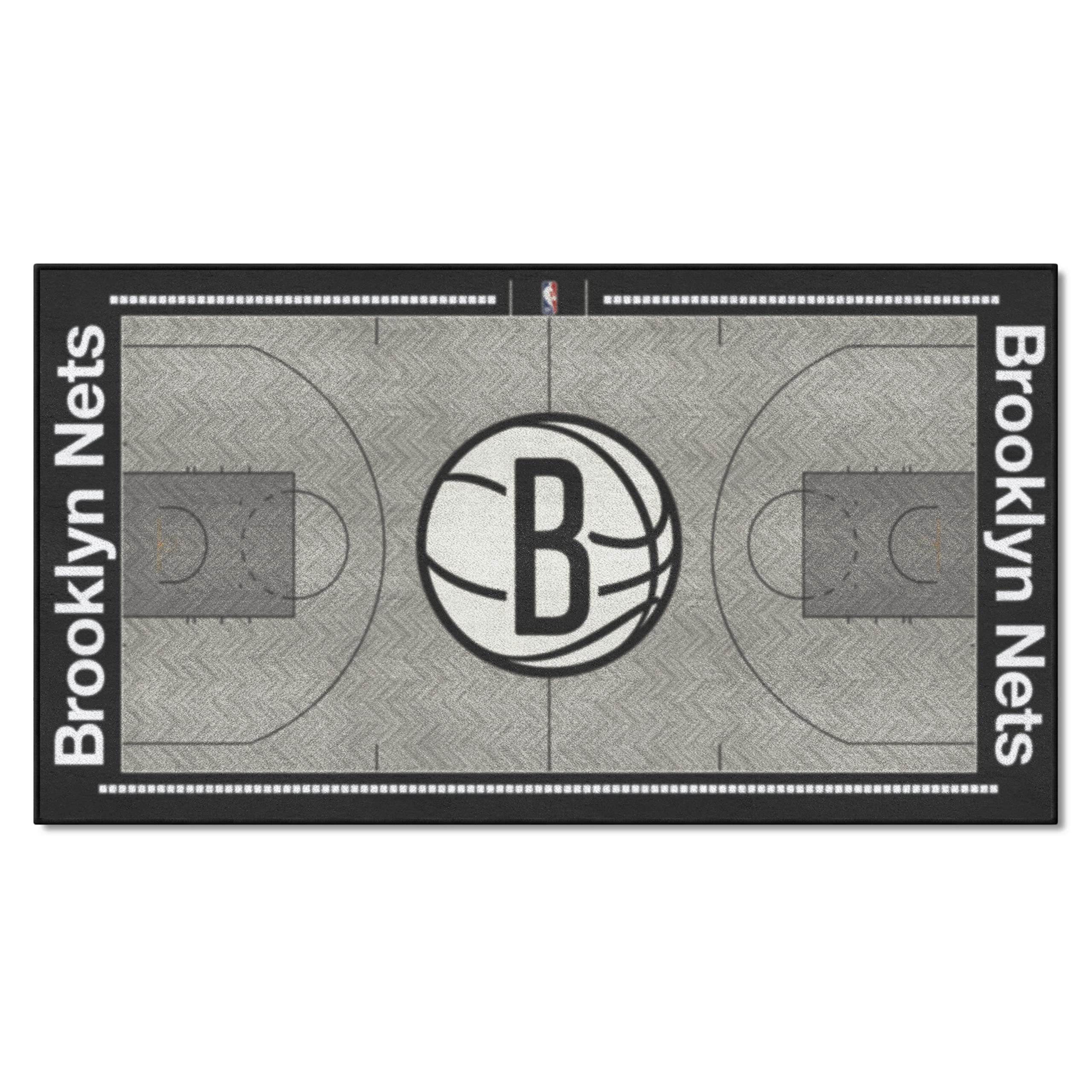 FANMATS9338 NBA Brooklyn Nets Nylon Face NBA Court Runner-Large 29.5x54