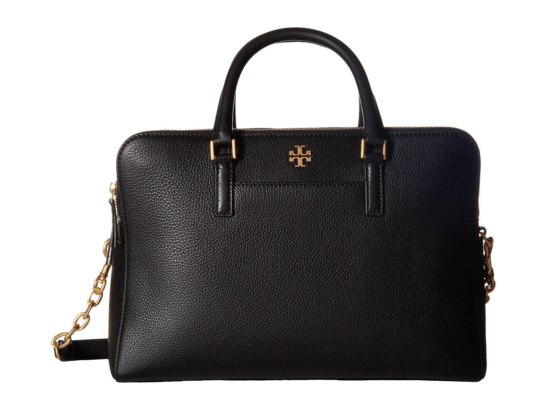 Tory Burch Pebbled DoubleZip Satchel at