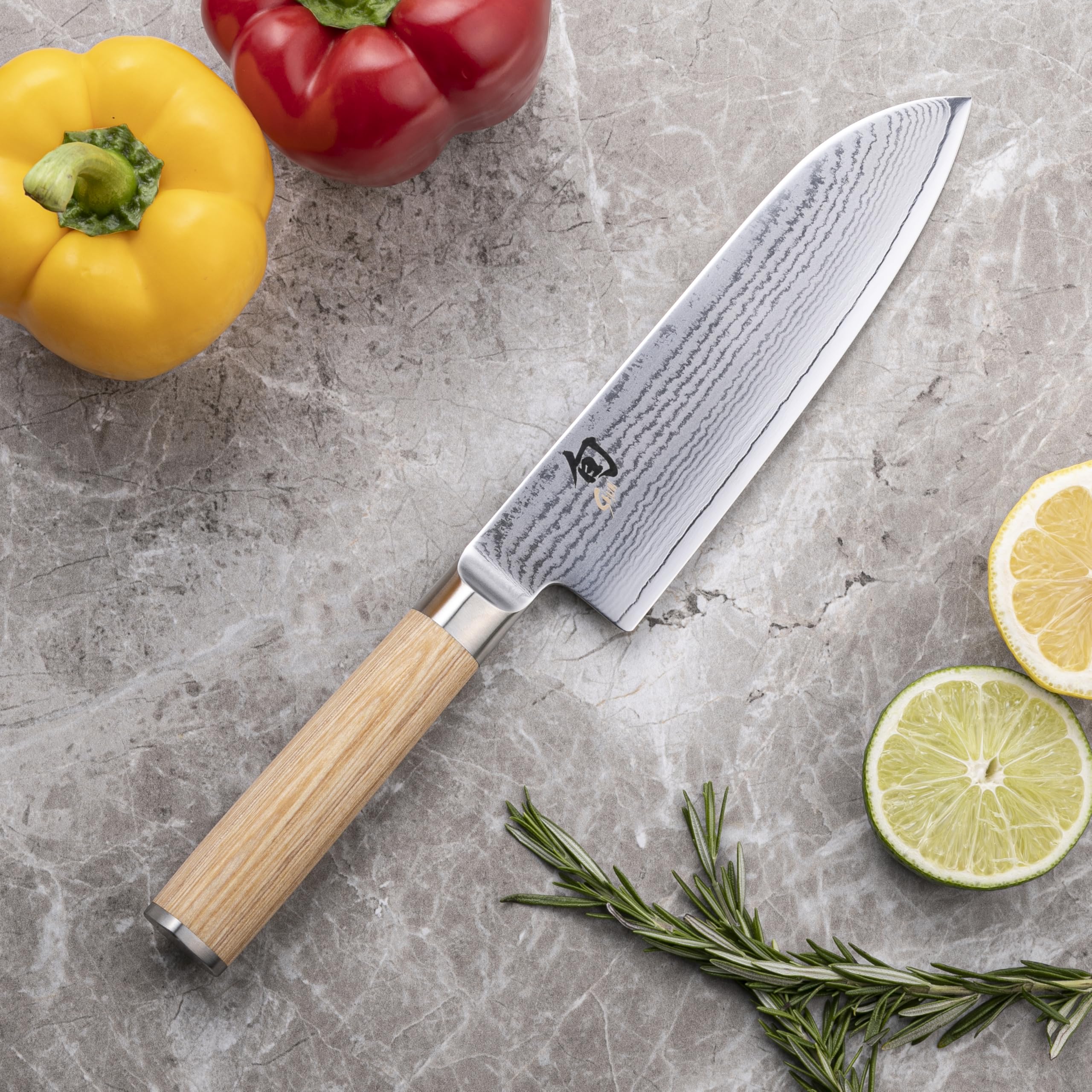 Shun Kai Classic White Santoku Knife (New) Santoku Knife, White