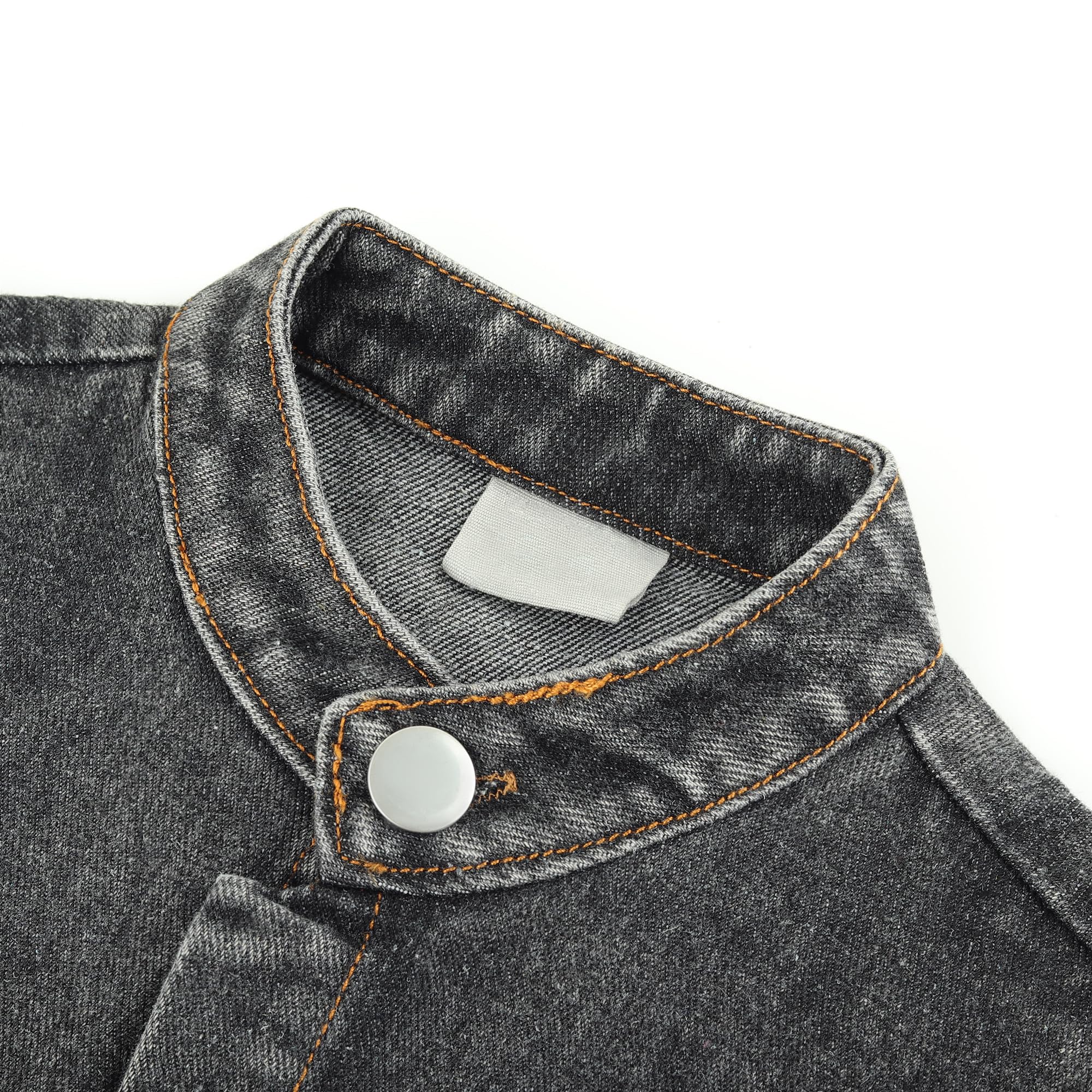 Bebé Niños pequeños Mezclilla Chalecos Primavera Otoño Sin Mangas Chaqueta Niños Niñas Cuello Alza Top Sólido Clásica Casual Botones Ropa de Abrigo