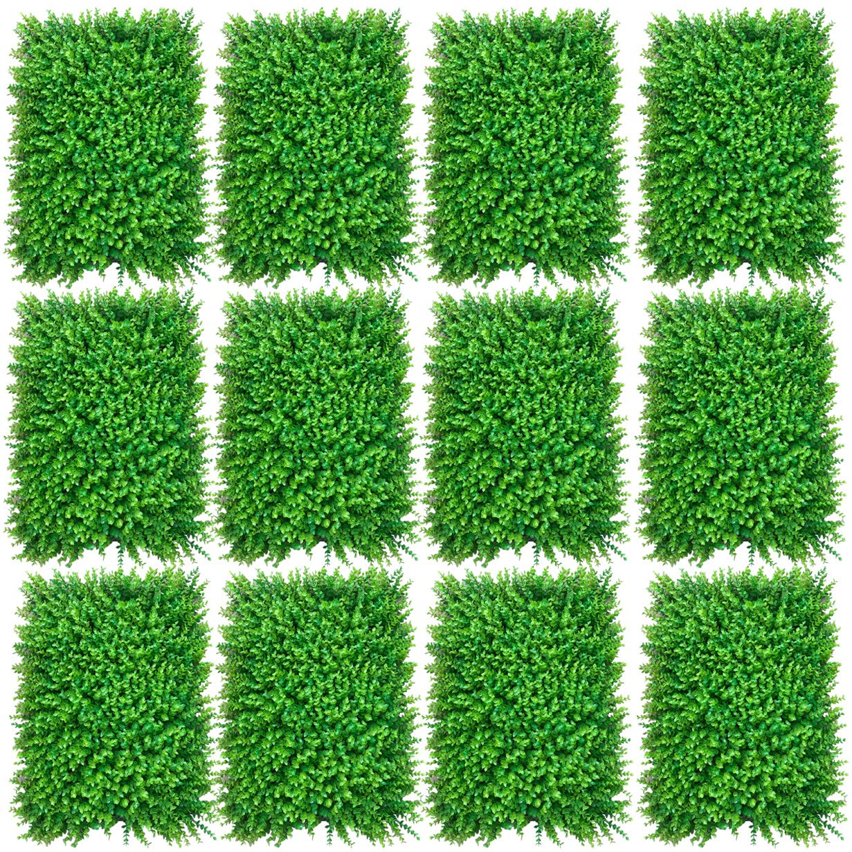 12 Stück Künstliche Pflanzenwand Sichtschutz Hecke Künstlich 60 x 40 x 4cm für Heimdekoration, Gartendekoration, Bürogebäude, Garten und andere Gelegenheiten