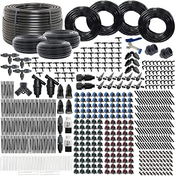 Drip Depot Drip Irrigation Kit for Vegetable Gardens - Basic - Timer Compatible, Rain Barrel Compatible, Expandable, 200 GPH Maximum Flow Capacity