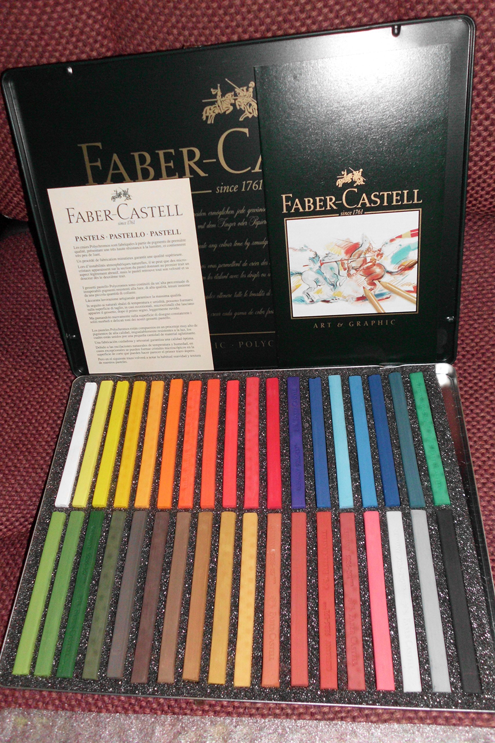 Faber-Castell Polychromos Artists Pastels Set - 12, 24 or 36-36