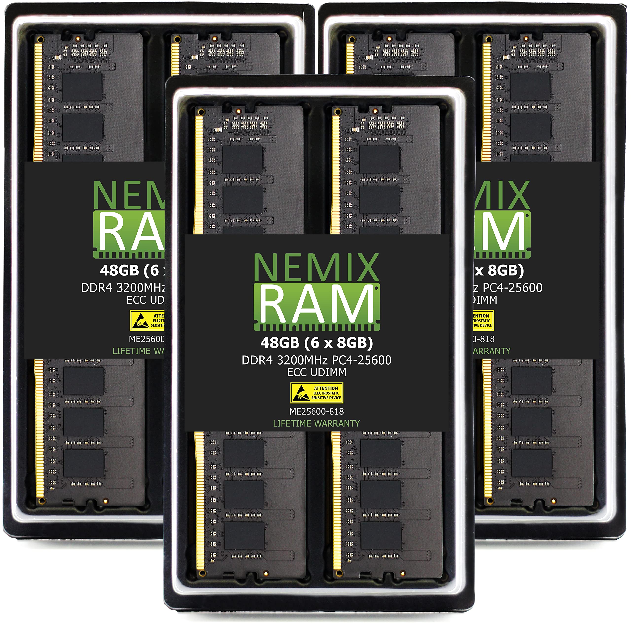 NEMIX RAM 48GB (6X8GB) DDR4 3200MHZ PC4-25600 1Rx8 1.2V 288-PIN