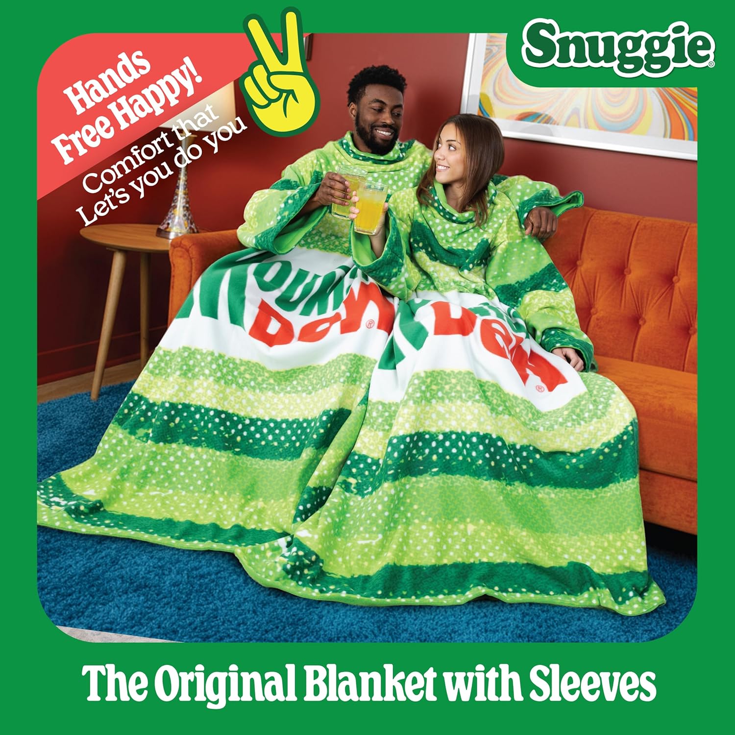 Snuggie The Original Wearable Blanket With Sleeves & Pockets | Reversible Cozy Oversized Throw for Men & Women | One Size - Image 4