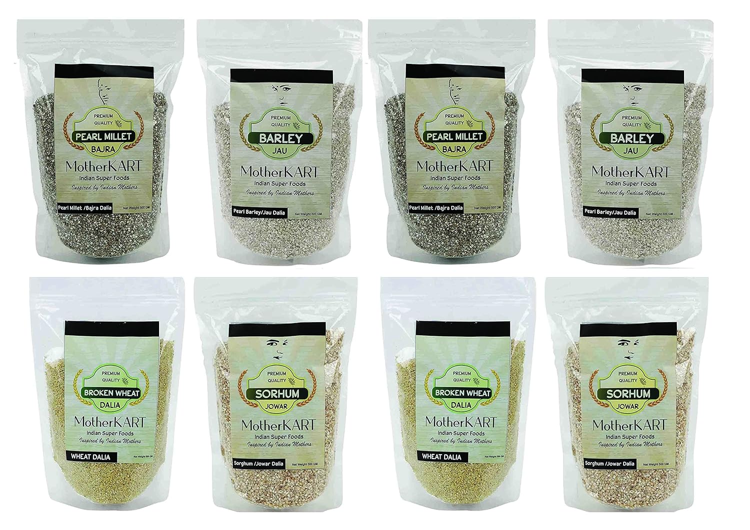 Motherkart Premium Multi Grain Dalia Bajra Dalia + Wheat Dalia + Jau