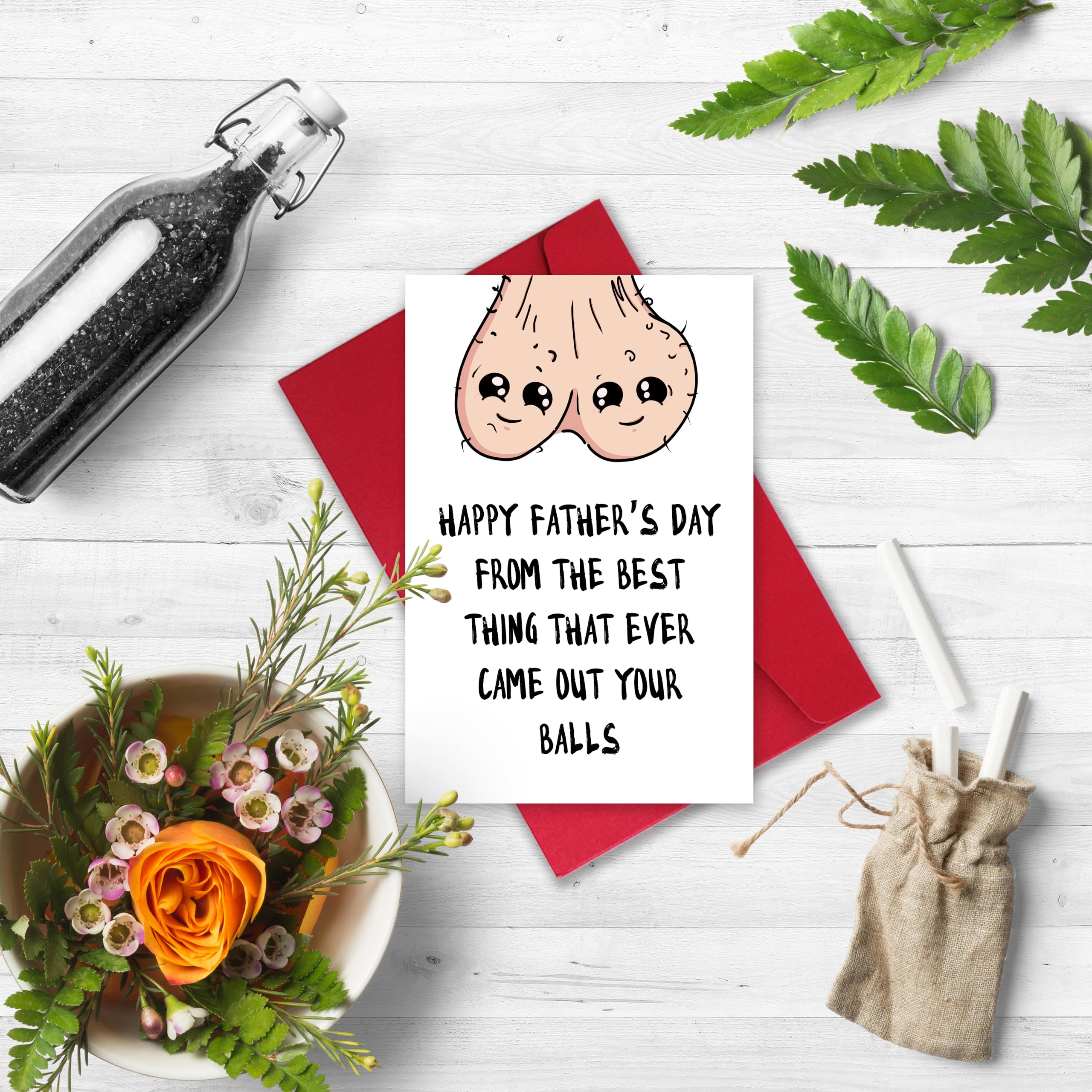 Unhöfliche Vatertagskarte Für Papa – Freches Geschenk Von Tochter & Sohn Mit Humorvollem Spruch