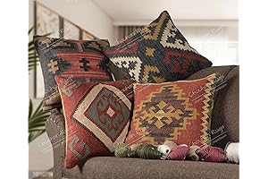 Indian Hand Loomed Cushion Covers, Natural Jute Pillows: A Touch of Woven...