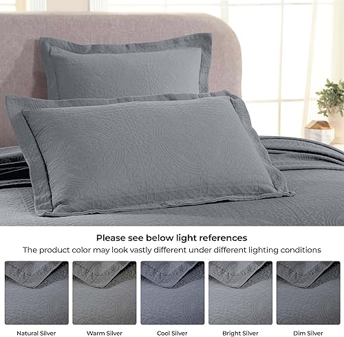 Miniatura 8 de Superior Juego de colcha de algodón con diseño de flor de lis, mantas cálidas, ropa de cama para todas las estaciones, decoración de dormitorio,