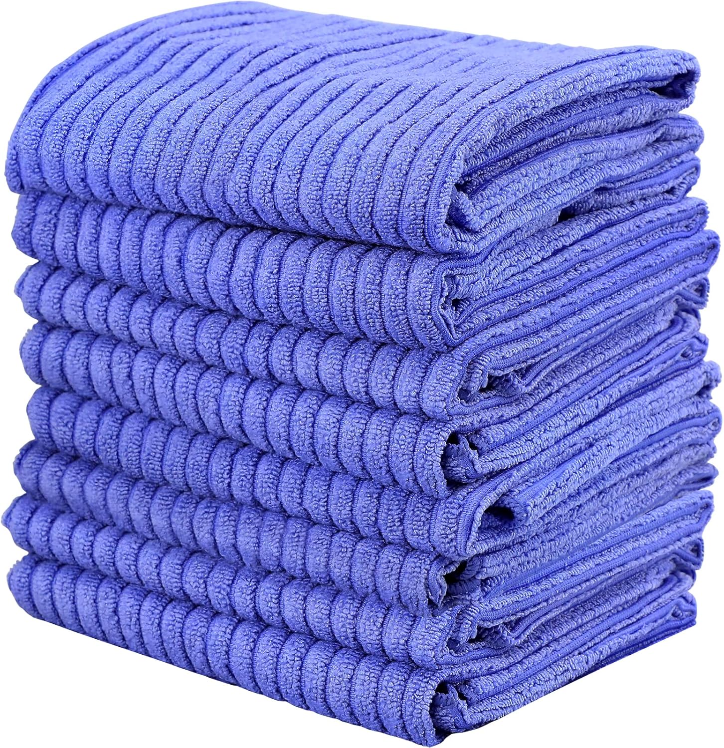 Dasfork Cleaning Cloths 40 x 65 cm, 8 Pack Microfiber Tea Towels for Kitchen, Reusable and