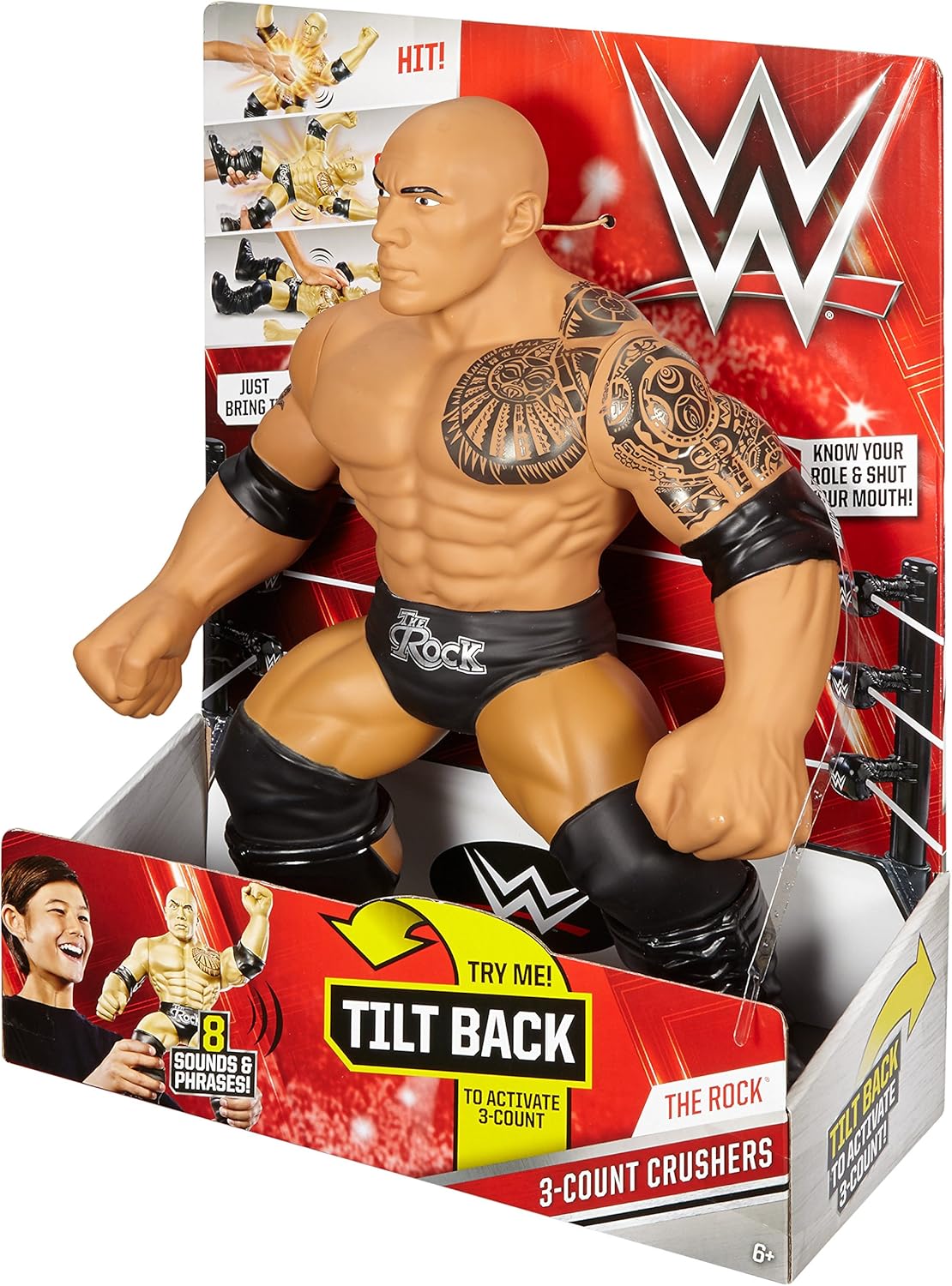 WWE Pin A Superstar The Rock Figure