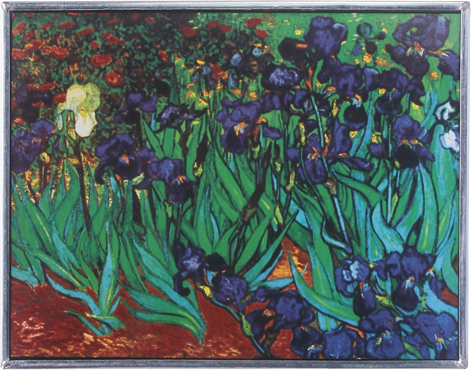 Design Toscano Stained Glass Panel - Van Gogh Irises Stained Glass Window Hangings - Window Treatments