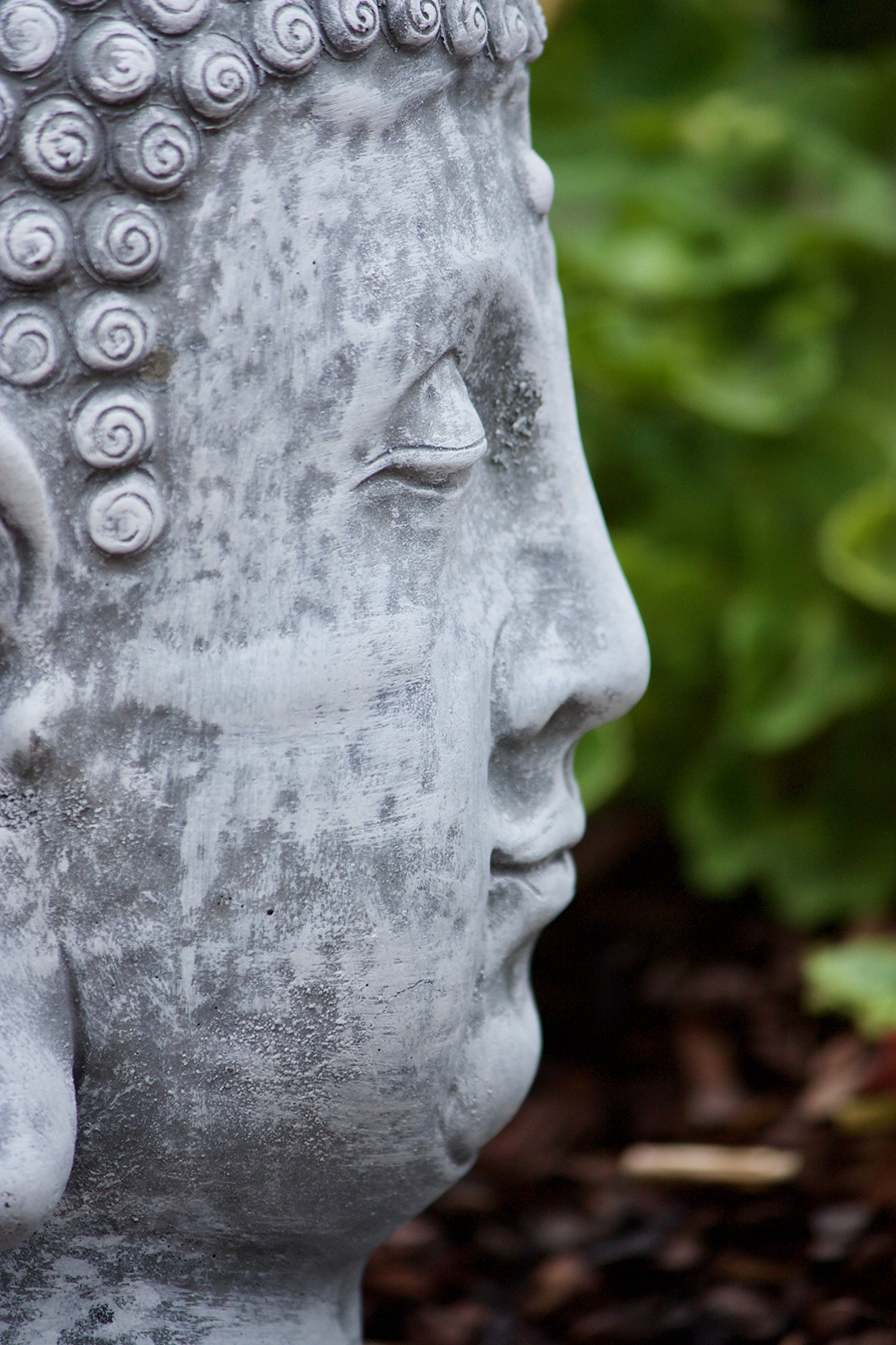 stoneandstyle Figurine de Pierre Statue tête de Bouddha Shiva, sont expédiés, au Gel Jusque -30 °c, en Massif Pierre