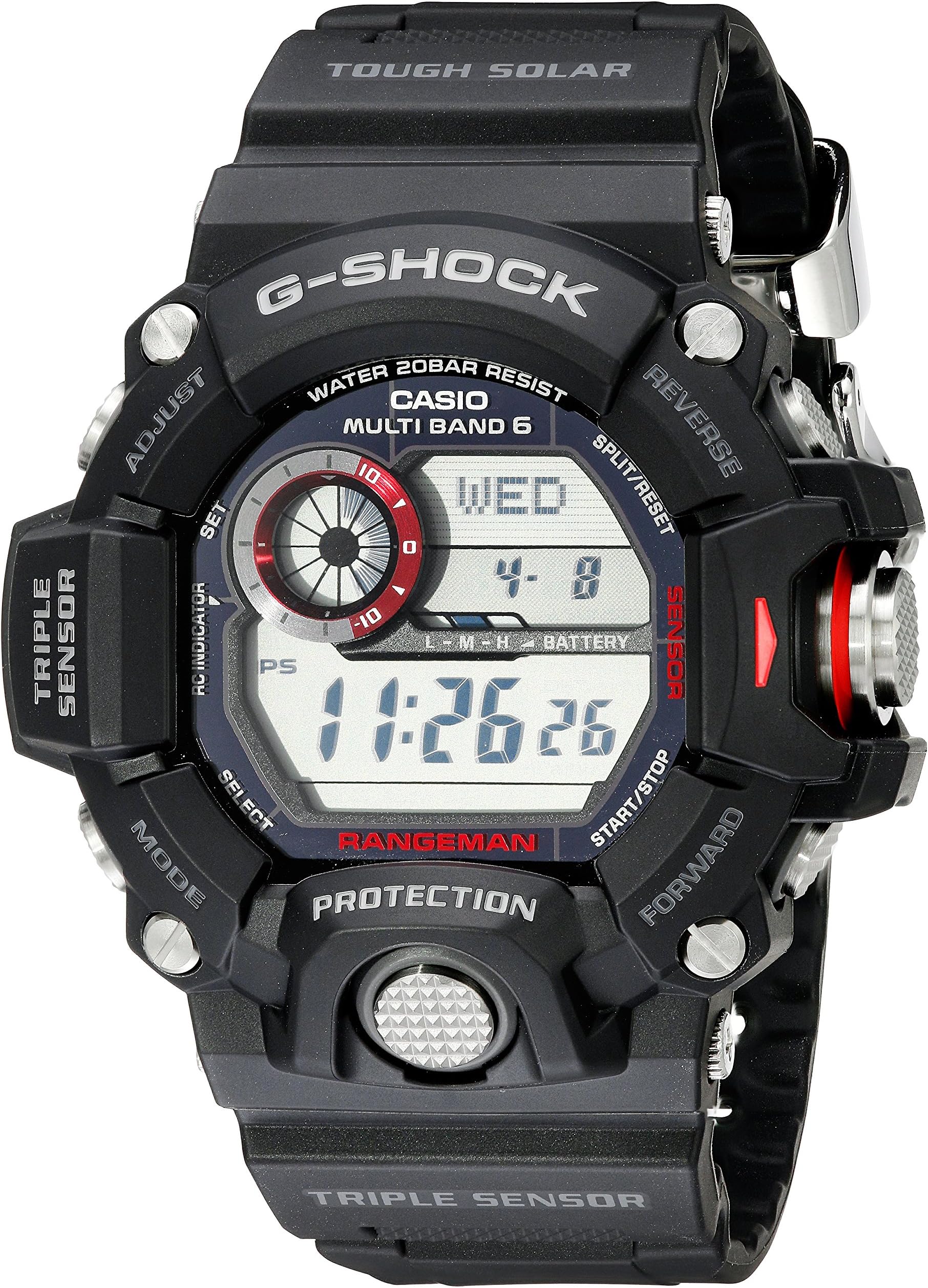 Casio Mens Quartz Watch, Digital Display and Plastic Strap GW9400-1CR
