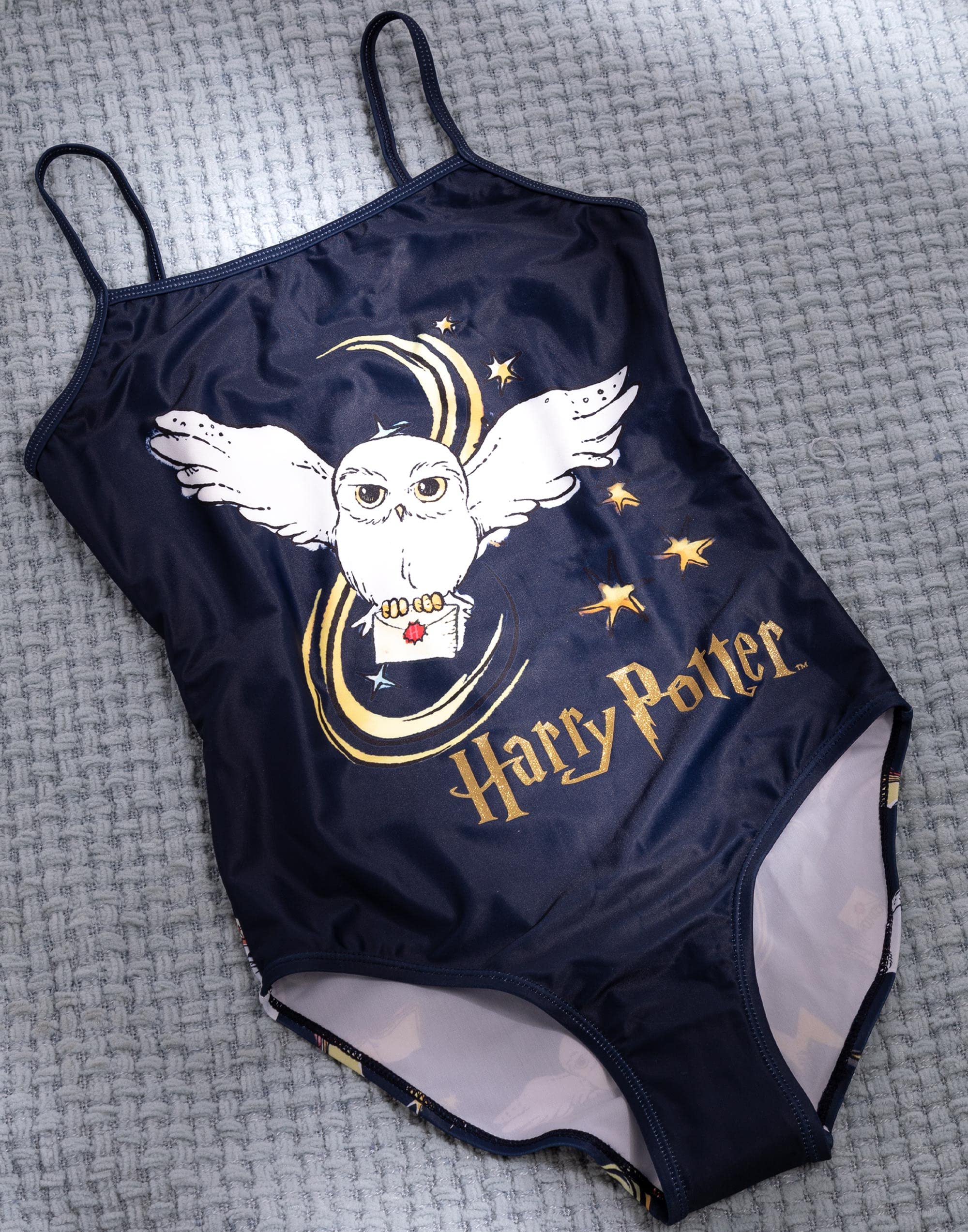 Harry Potter Swimsuits Muchachas Hogwarts Borgoña o Marina Hedwig Swimwear