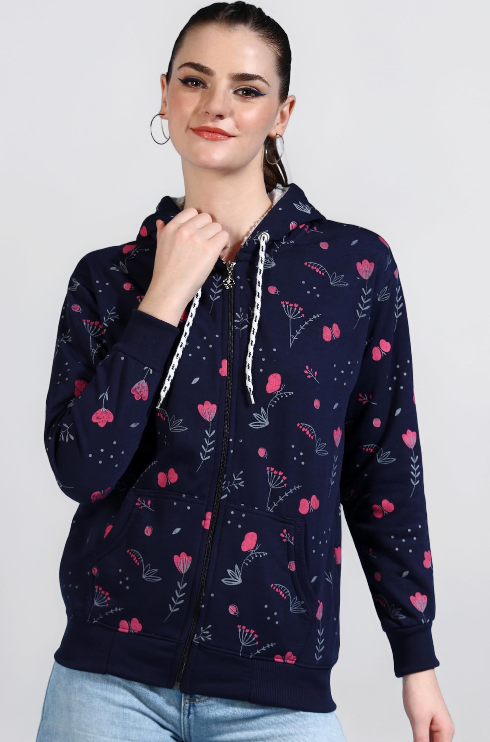 Women's Fleece Fullsleeves Jacket (Flee18)