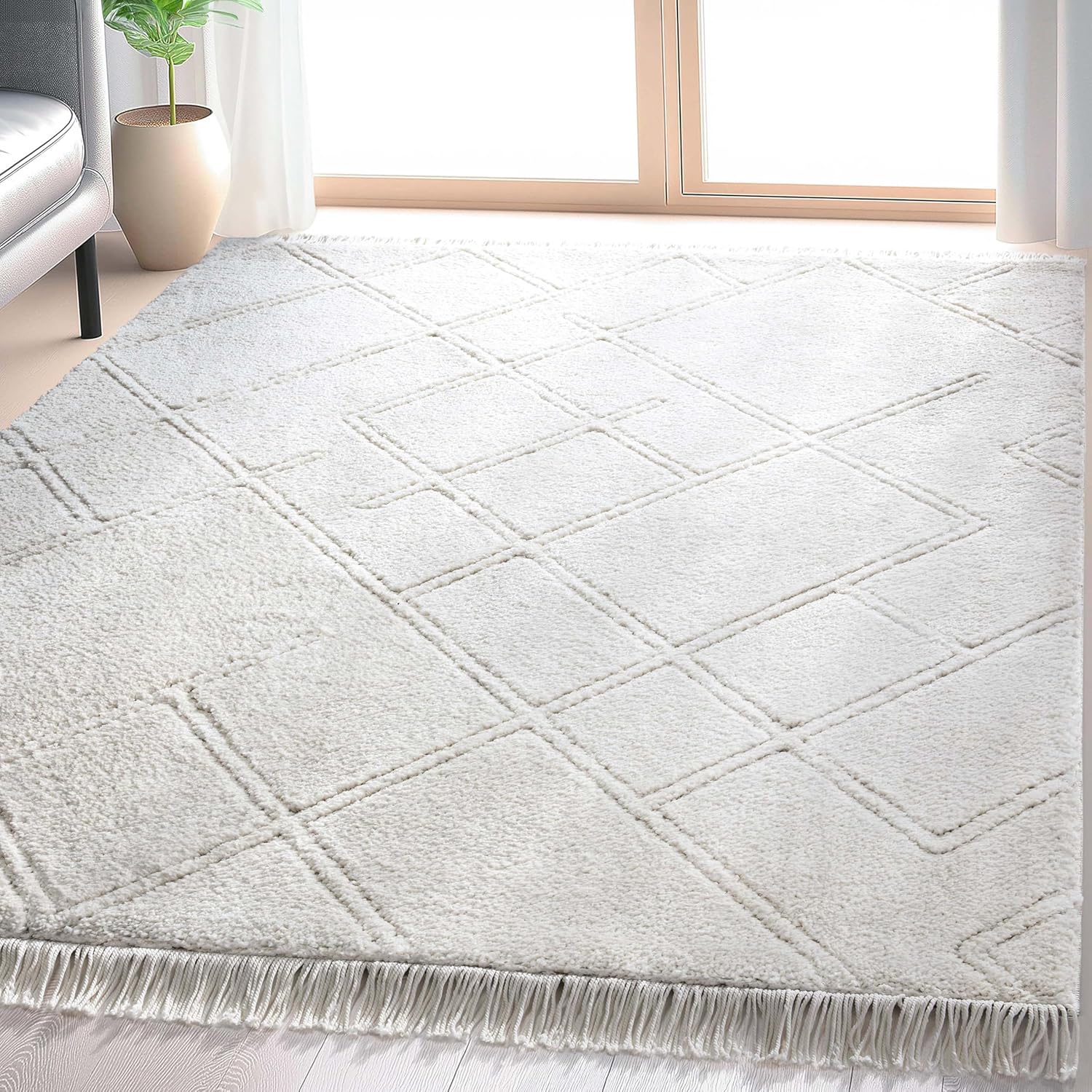 Ivory Textured Rug