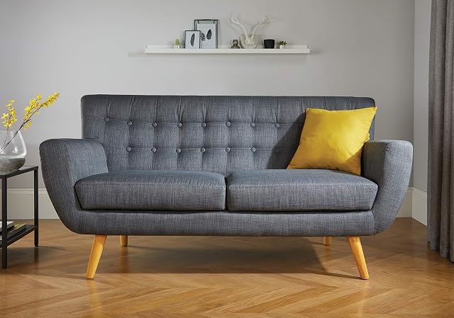 Birlea Loft 3-Seater Sofa - Fabric, Grey