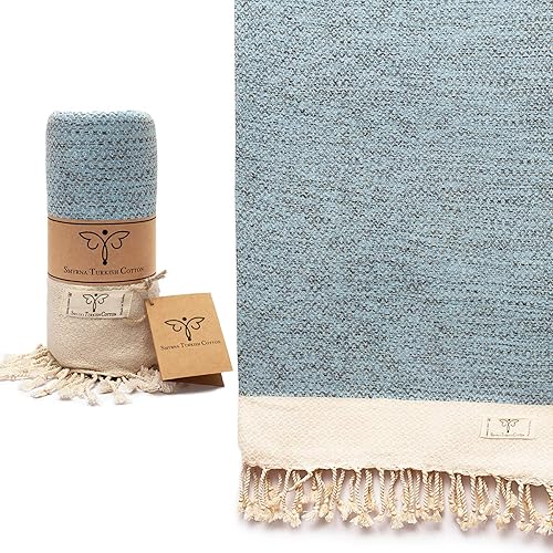 Smyrna - Toalla de playa turca original de la serie Diamond, 100% algodón, prelavada, 37 x 71 pulgadas, toalla de baño turca para spa, playa,