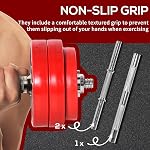 Soozier 2-In-1 Dumbbell & Barbell Adjustable Set Strength Muscle Exercise Fitness Plate Bar Clamp Rod Home Gym Sports Area