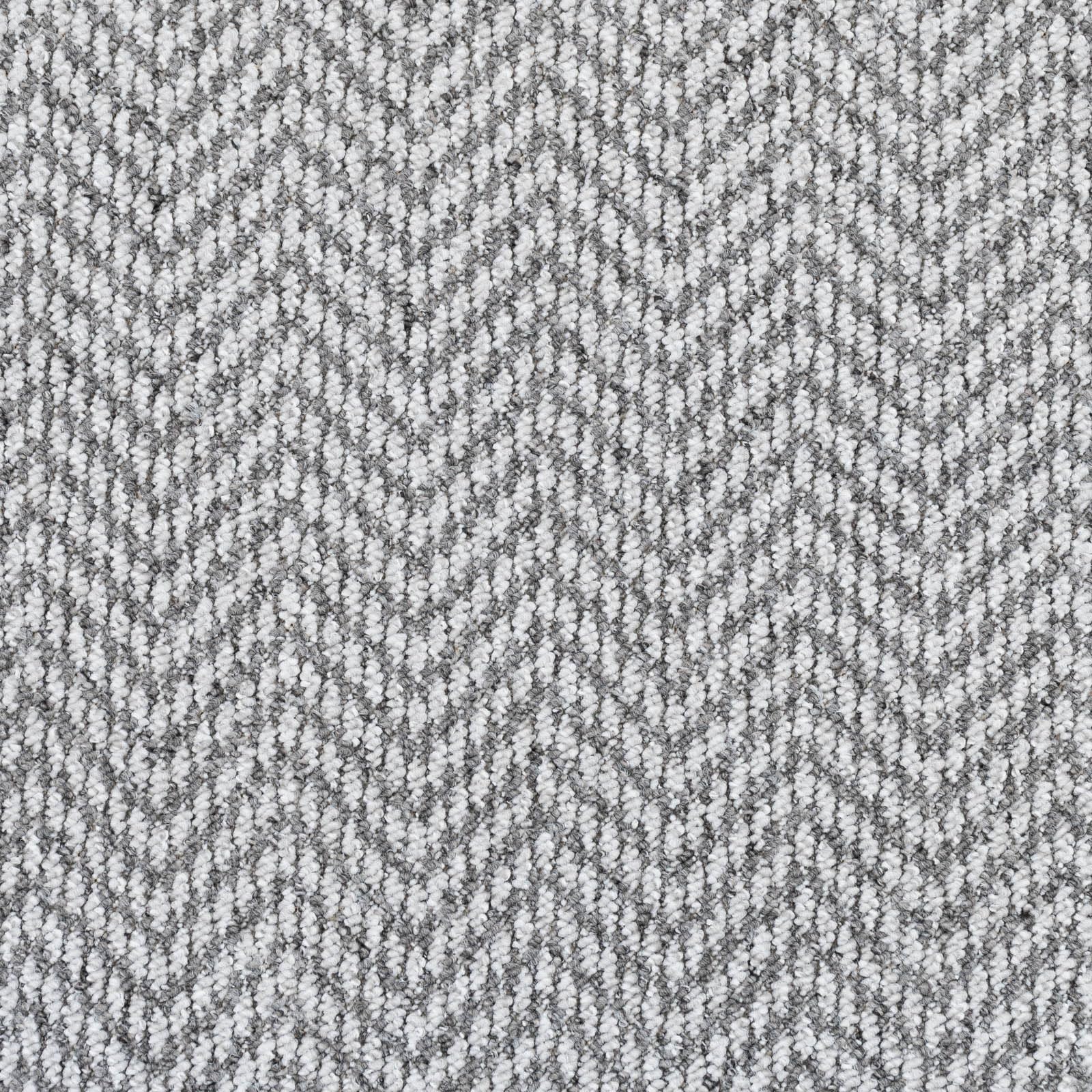 Chile Herringbone Loop Carpet Hardwearing Stain Resistant Living Room Hall Stairs (Silver - 4m x 5m)