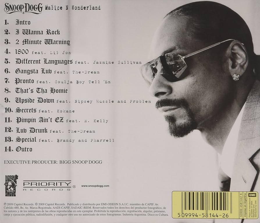 Malice 'n Wonderland: Snoop Dogg: Amazon.ca: Music