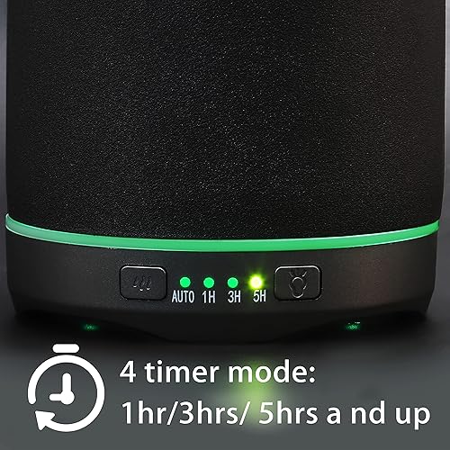 Miniatura 7 de VIVITEST Difusores para aceites esenciales, difusor de aceite de piedra, difusores de aceite esencial de cerámica, color negro para el hogar (8.5 fl