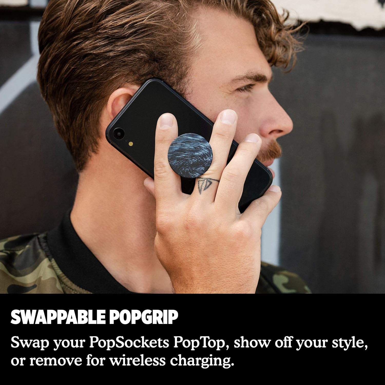 PopSockets: PopGrip Expanding Stand and Grip with a Swappable Top for Phones & Tablets - Night Exposure