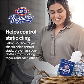 Clorox Fraganzia Dryer Sheets in Hawaiian Escape Scent, 105 Count | Wrinkle-Reducing Fabric Softener Sheets |Best Laundry Dryer Sheets with Long-Lasting Tropical Scent