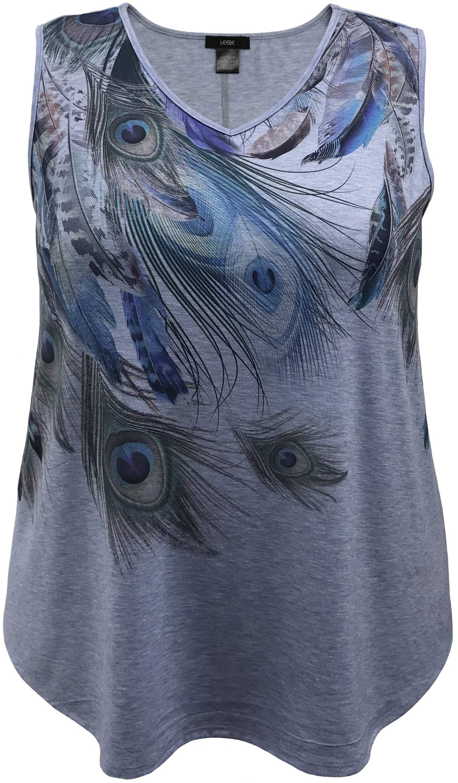LEEBE Women and Plus Size Printed Tank (Small - 5X)