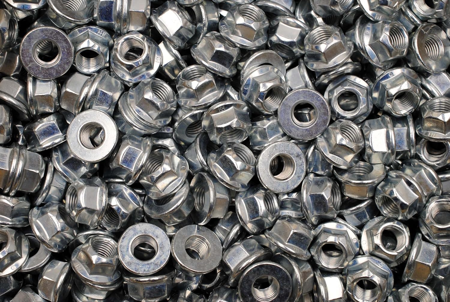 (100) Toplock Flange Nuts 7/16-20 Grade 5/F Zinc Plated All Metal Locking Nut