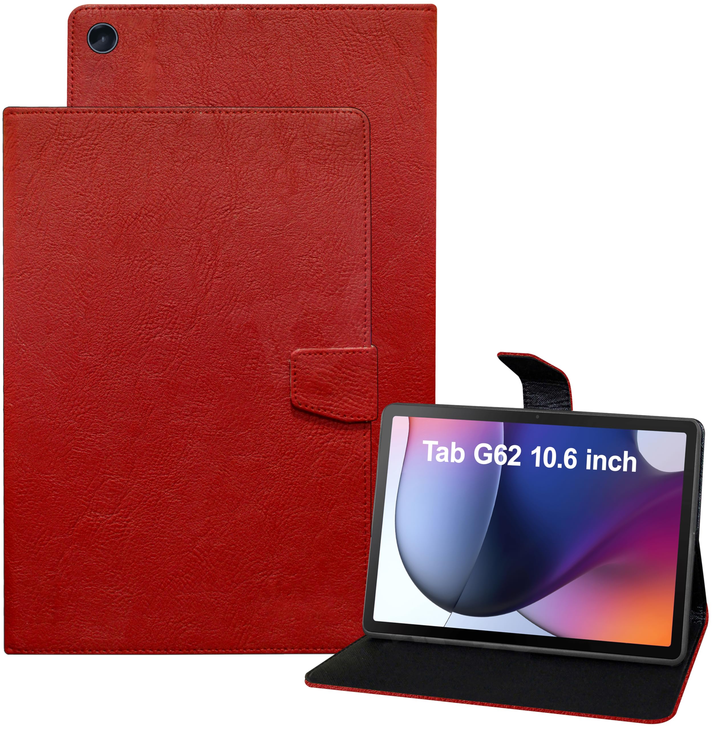 TGK Plain Design Leather Flip Stand Case Cover for Motorola Tab G62 10.61 inch Red (B0BC131KRG) Amazon Price History, Amazon Price Tracker