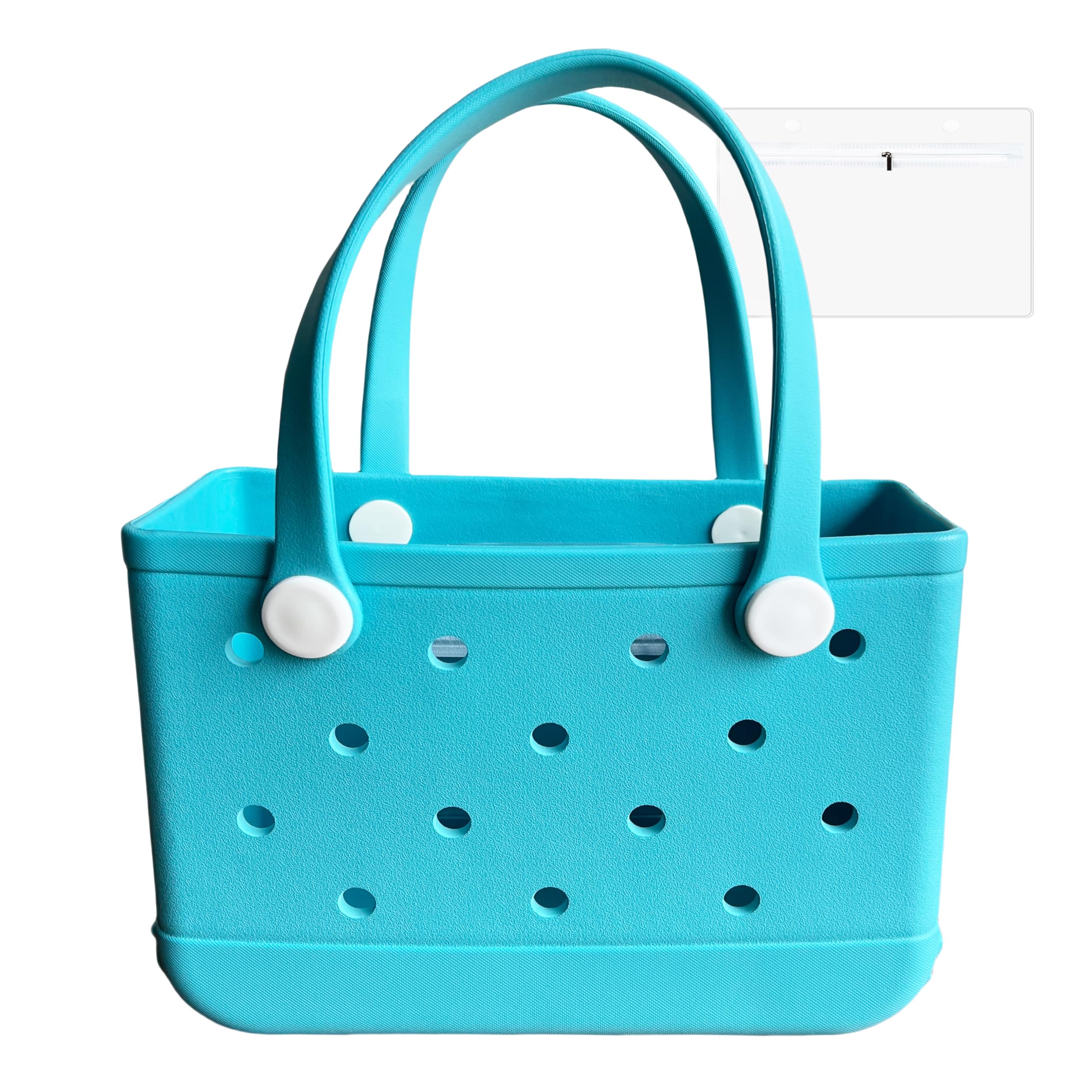 ZINGRISE Rubber Beach Tote Bag Waterproof and Sandproof,Lightweight Travel Bag,Zippered Inner Pocket,Pool Travel Camping