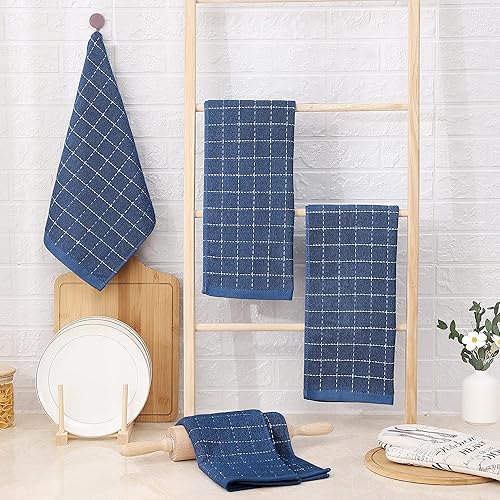 Miniatura 8 de Homaxy Juego de 10 toallas de cocina y paños de cocina, 12 x 12 y 13 x 28 pulgadas, juego de 10 toallas de cocina de rizo de algodón a granel,