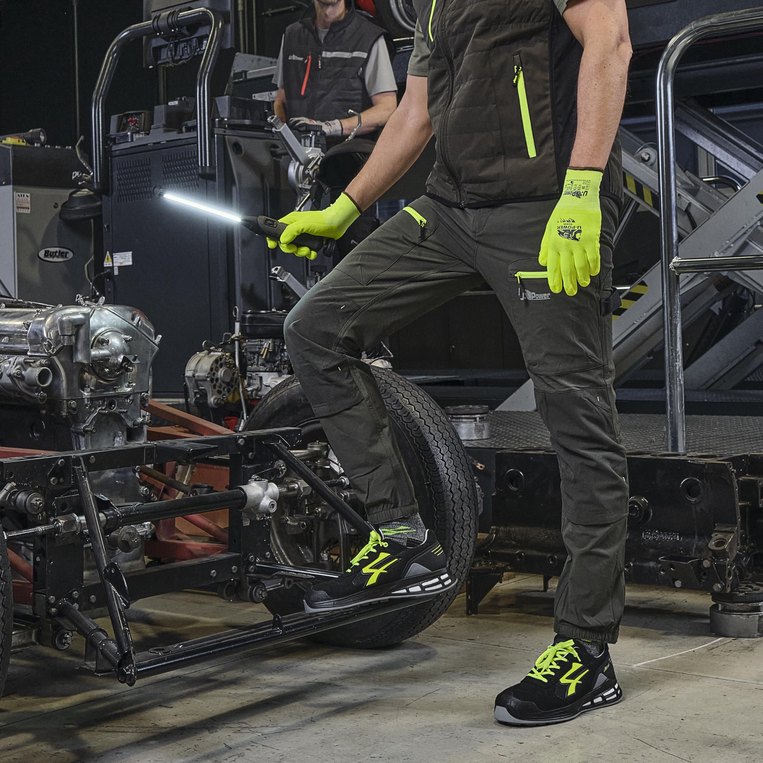 U Power Icon, Guantes de Trabajo Contra Riesgos Mecánicos y Térmicos con Forro de Nylon Spandex, Recubrimiento de Nitrilo. Paquete de 12 pares (talla 11)