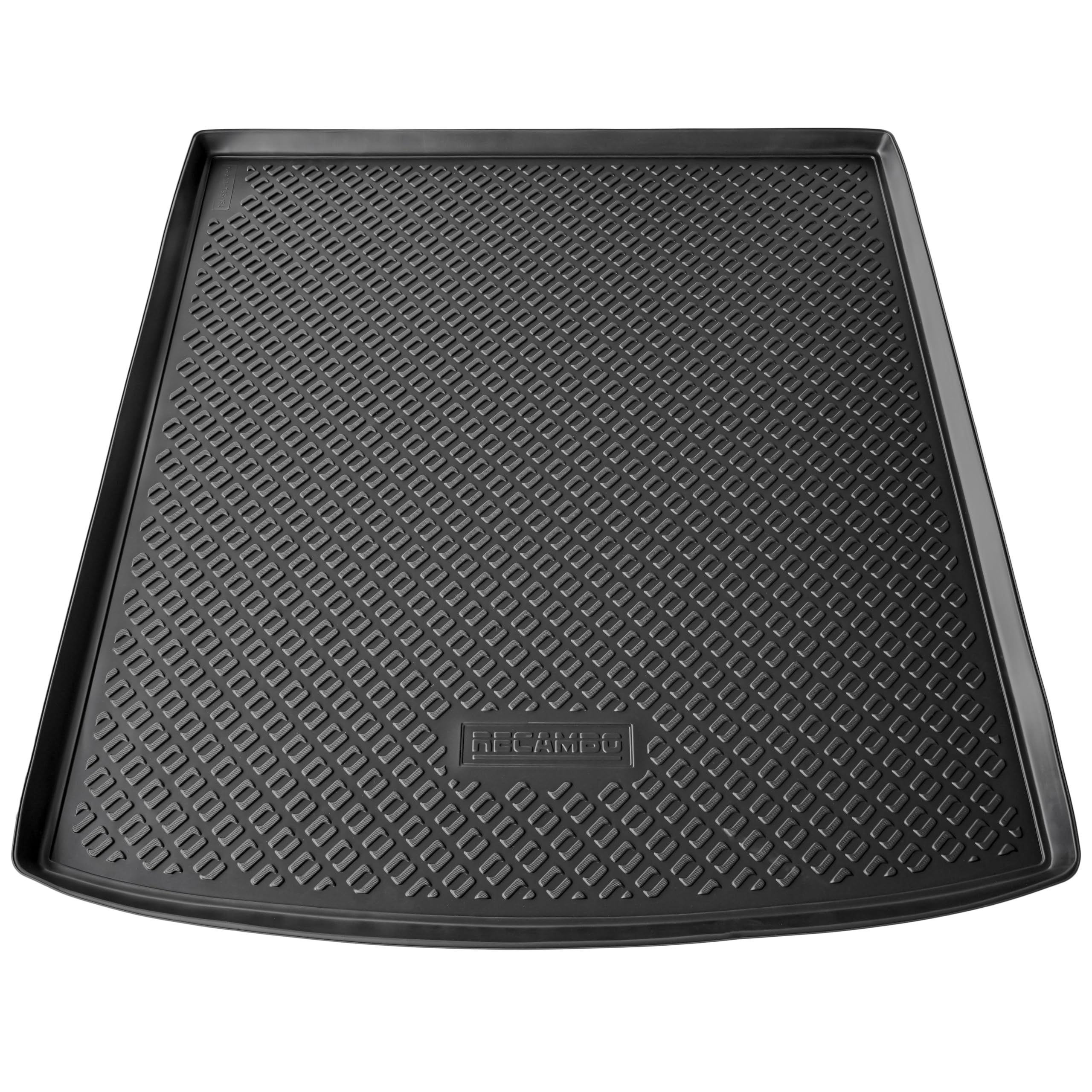 RECAMBO Gumowa mata do bagażnika pasująca do VW Golf VI Variant rok produkcji 2009-2013 – idealnie dopasowana z krawędzią, antypoślizgowa, wytrzymała guma, łatwa do czyszczenia, ochrona przed brudem i