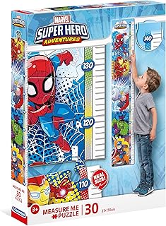 Clementoni - 20337 - Measure Me Puzzle - Marvel Super Hero Avengers - 30 Pezzi - Made In Italy - Puzzle Metro Bambini 3 Anni +