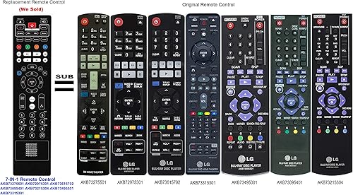 Miniatura 2 de Nuevo control remoto de repuesto AKB72975301 AKB73095401 apto para LG Network Blu-ray Disc Player BX585 BD565 BD570 BD560 BD590 BD670 BD690 BX580