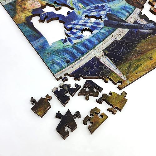 Miniatura 6 de Rompecabezas de madera para adultos, piezas de forma única, fabricado en los Estados Unidos por FoxSmartBox - 435 piezas - Tarde infantil en