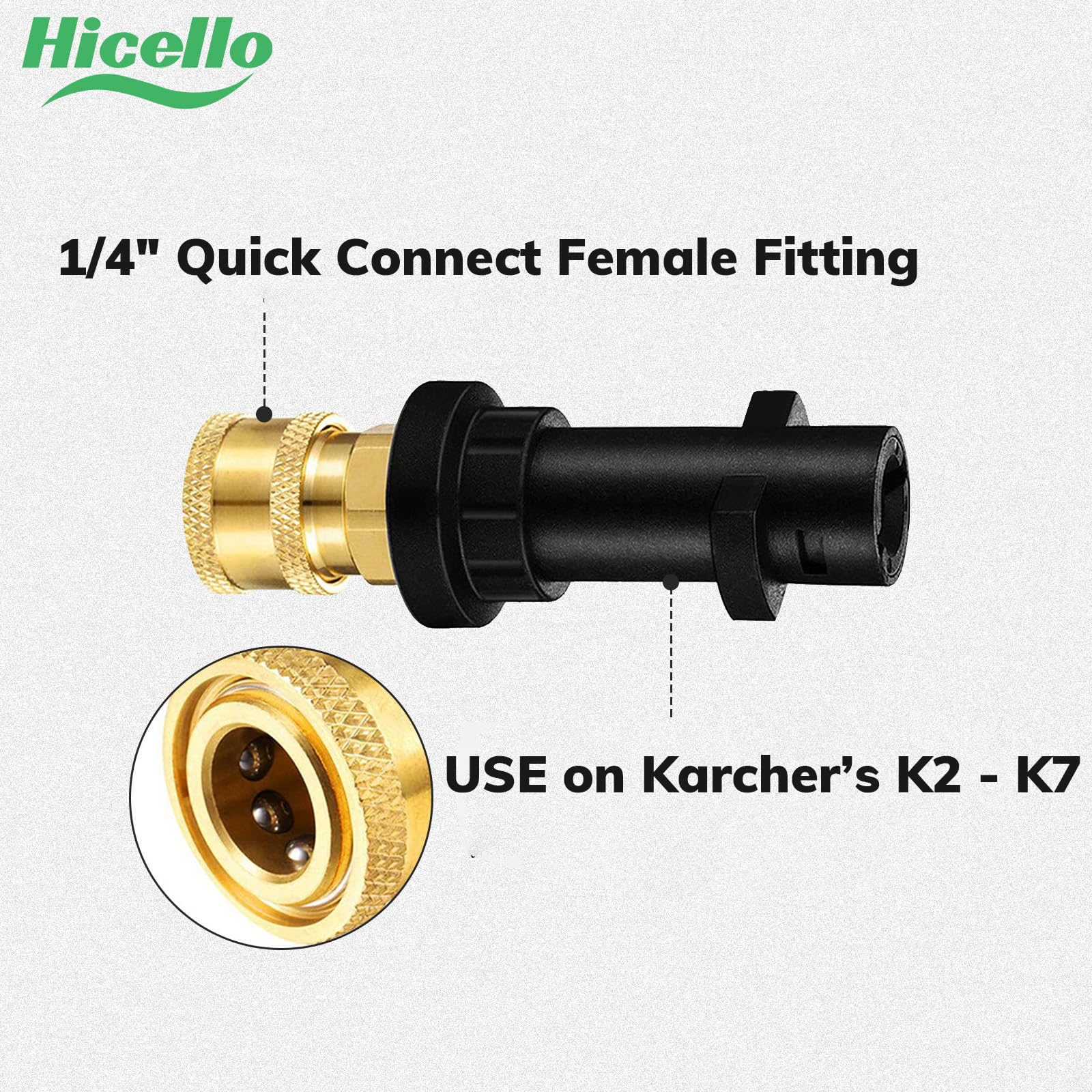 Kit Ugello Universale Per Idropulitrice - 5 Punte Angolate Con Adattatore Rapido 180° - 1/4" 2.5 GPM - Foto 5