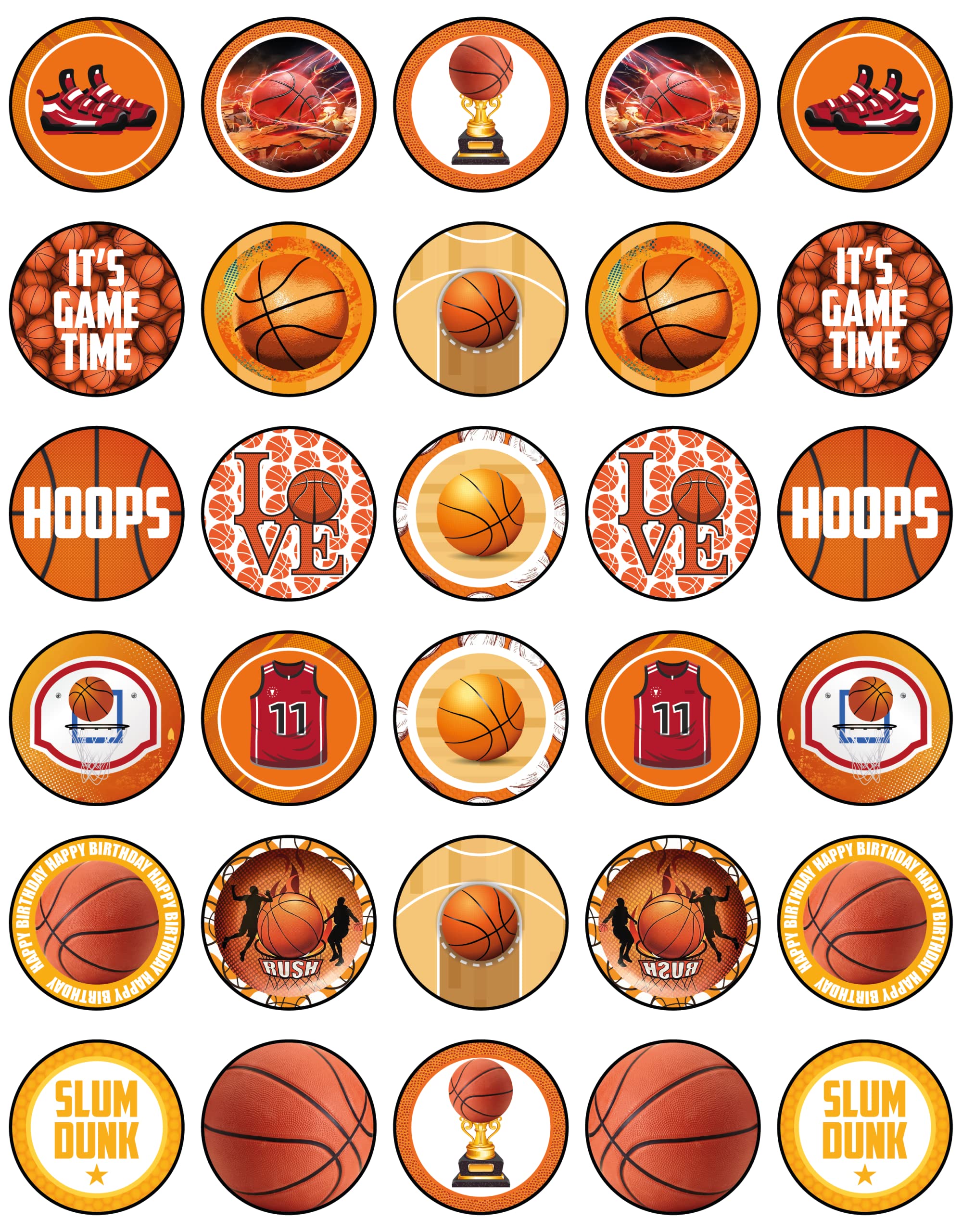 Free Printable Basketball Cupcake Toppers Printable Free Printable Basketball Cupcake Toppers Printable