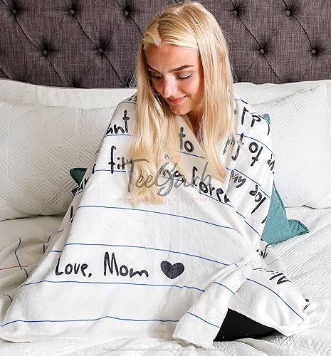 Miniatura 3 de Manta personalizada con letras de vellón, regalo de amor personalizado para mi hija, hijo de parte de mamá, manta de letras escritas a mano para mi