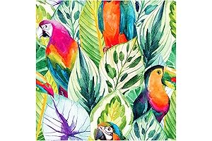 Tommy Bahama Peel and Stick Wallpaper with Vibrant Rain Forest Palm Leaves in Parrot Green