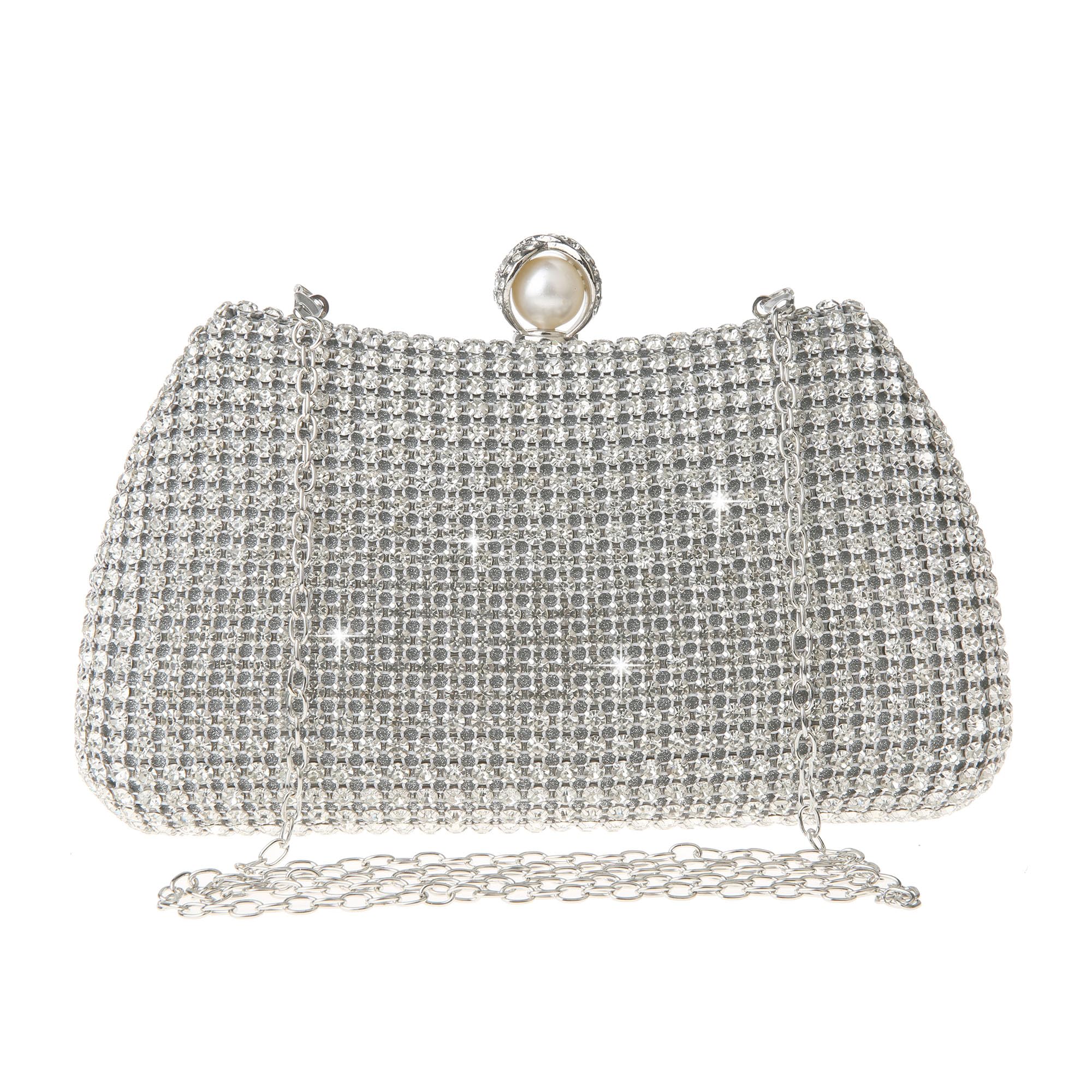 Women's Sparkly Rhinestone Clutch Purse Evening Shoulder Bag