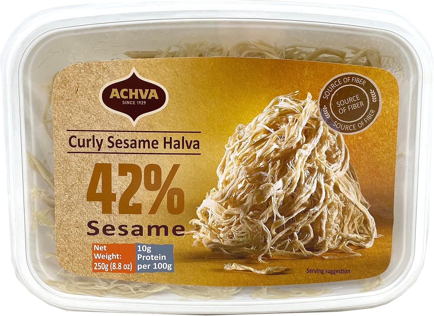 Achva Curly Sesame Halva 42 Sesame Shredded Halva Candy Floss 8.8