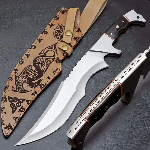USA SPECIAL EDITION 17 "Cuchillo de camping de acero D2 hecho a mano personalizado únicomini espada con funda de cuero (JRK25)