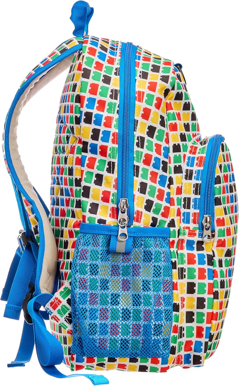 LEGO Iconic Prints Kids School Backpack Bookbag, for Travel, On-the-Go, Back to School, Boys and Girls, with Adjustable Padded Straps and Fun patterns, Checkered Brick