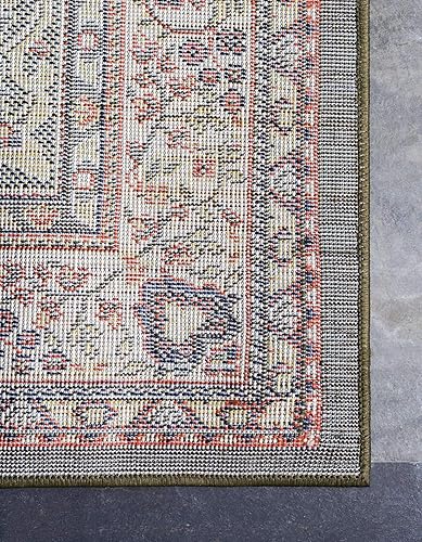 Vista 599 de Unique Loom Reza Collection- Alfombra, Polipropileno, Marrón Marrón/ marfil